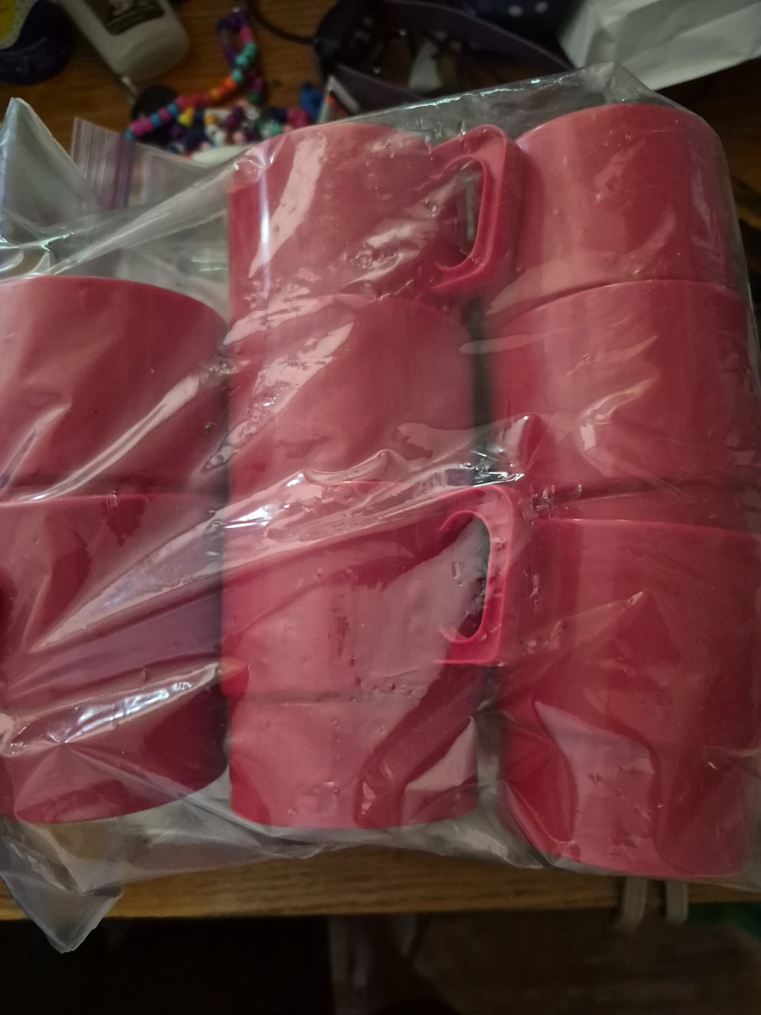 Red Plastic Cups and Plates Set