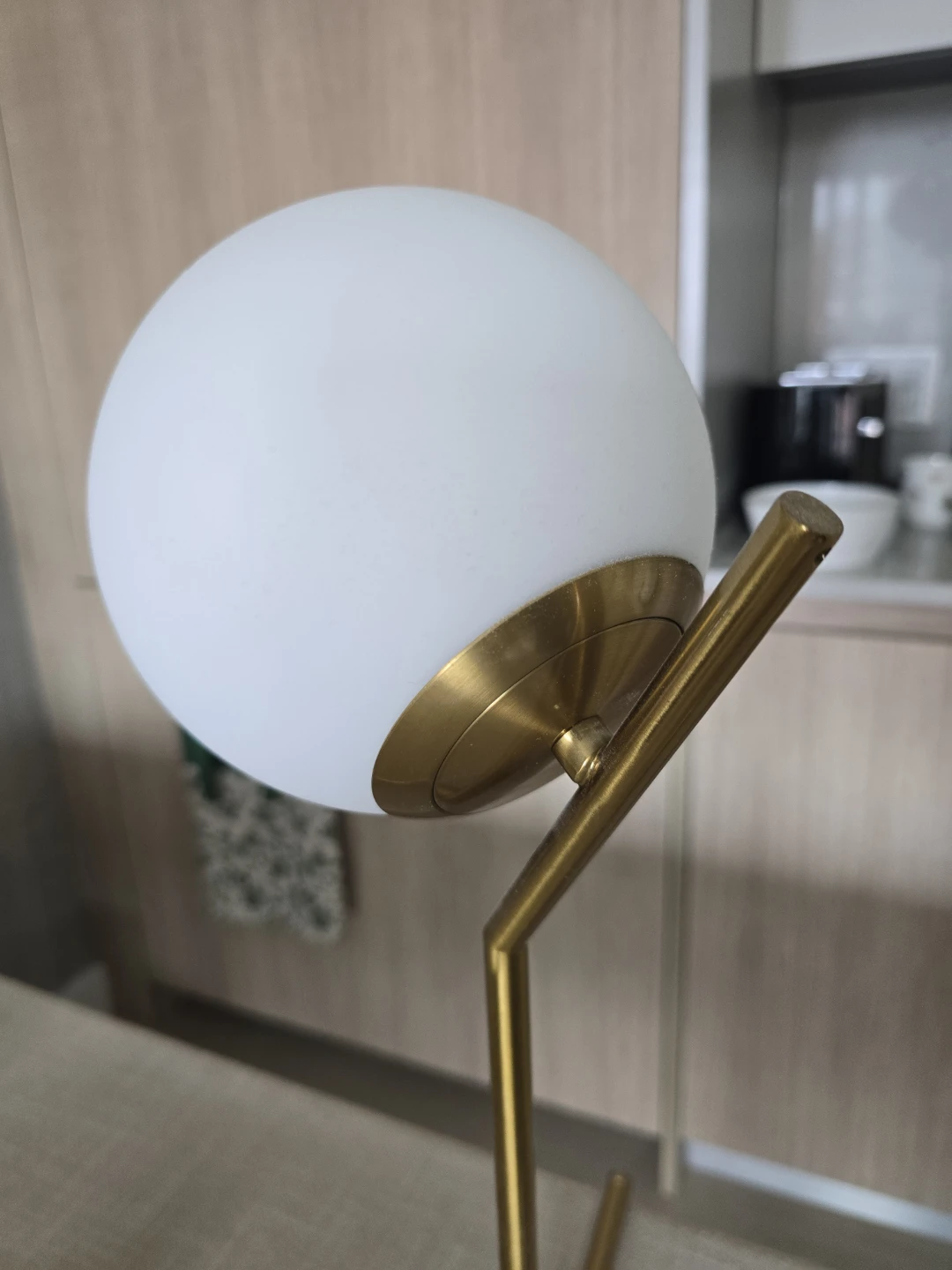 Modern Orb Table Lamp - Gold Metal Base - photo 4