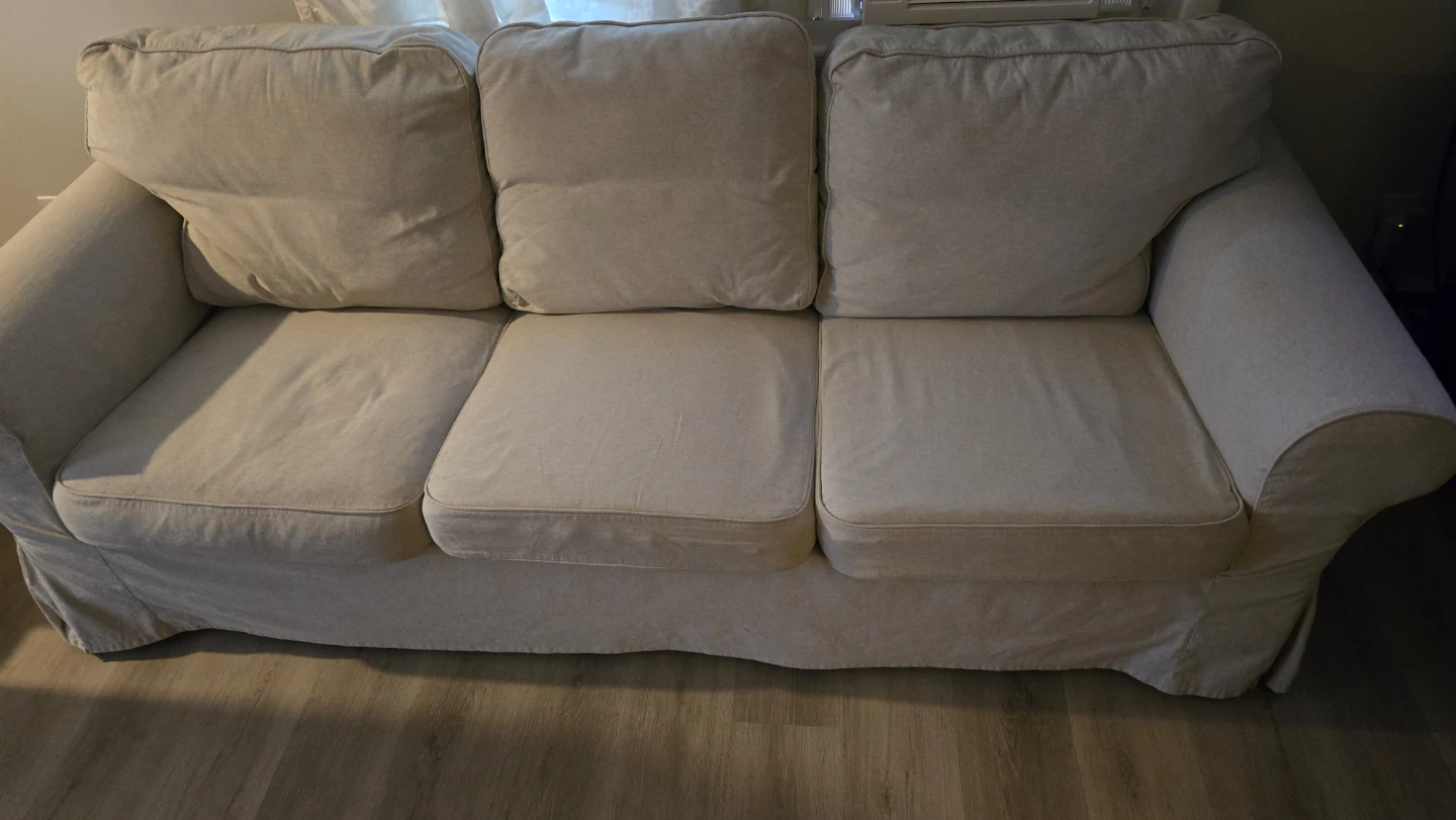 Beige 3-Seater Sofa