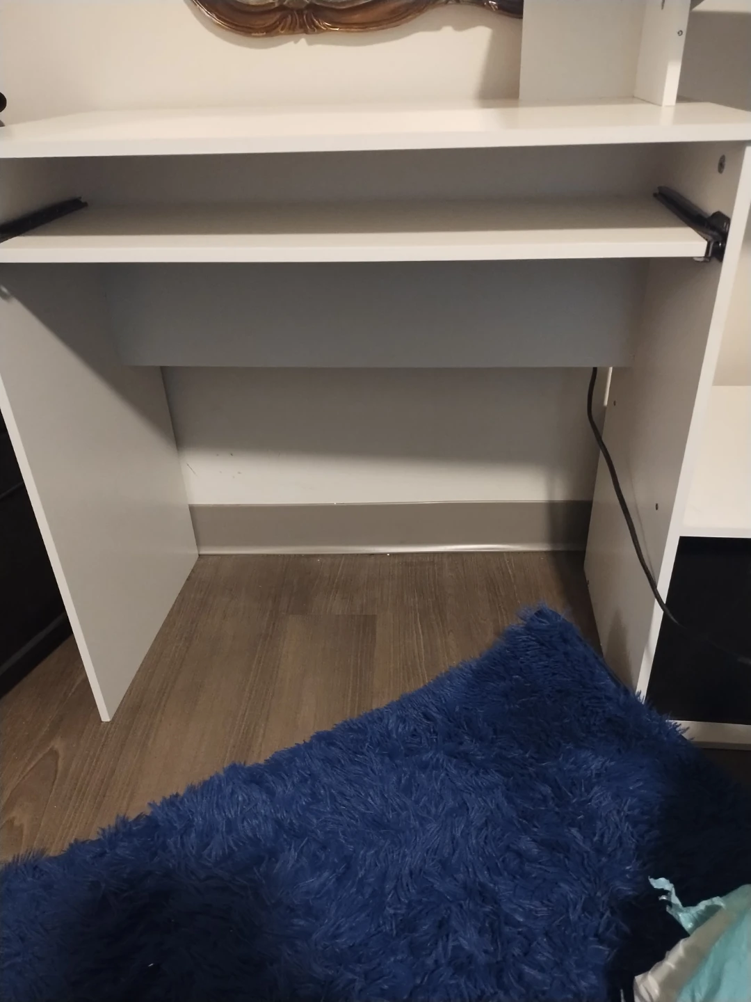 White Desk with Storage Cube - photo 2