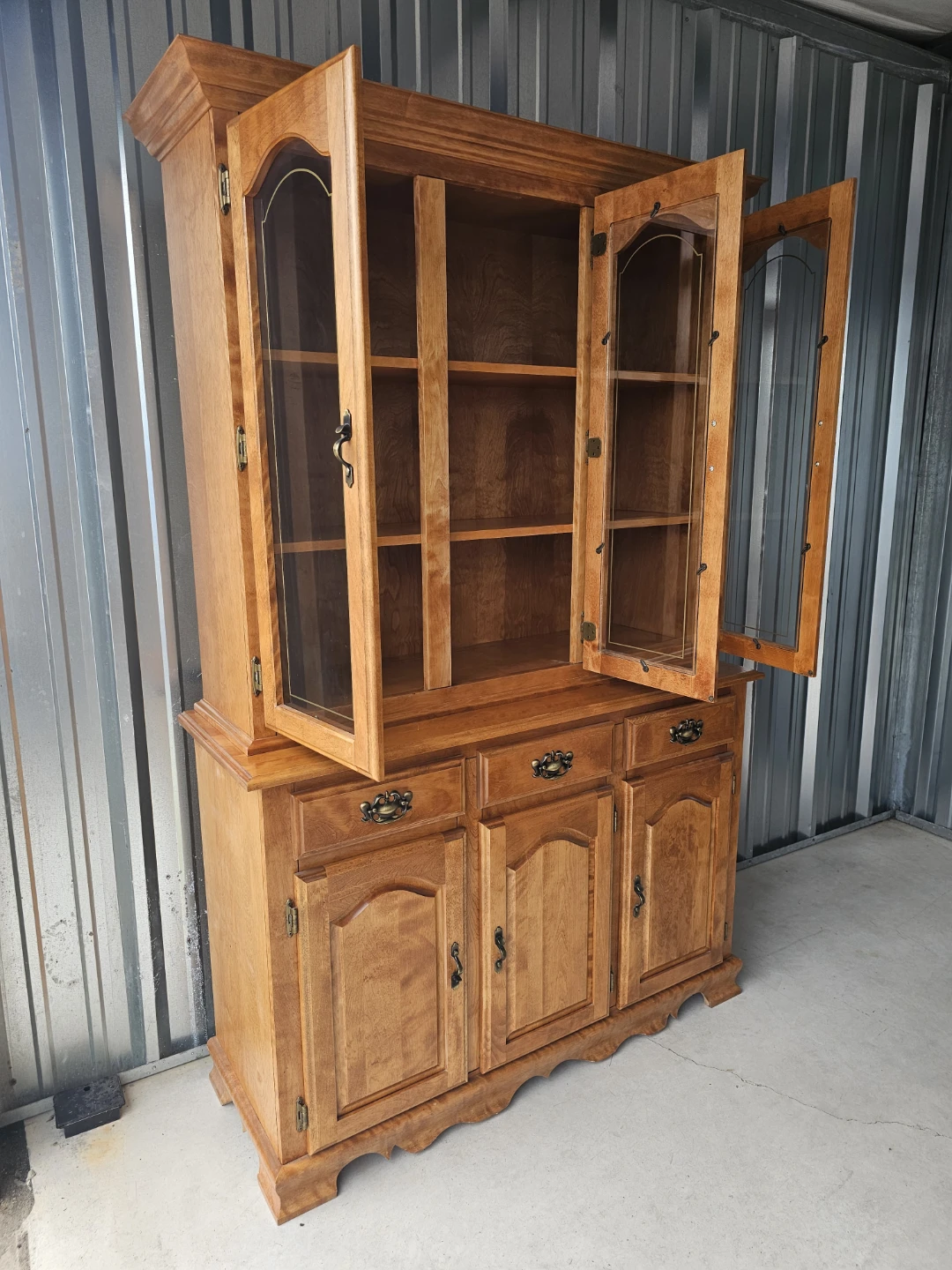 Wooden China Cabinet with Glass Doors - photo 3