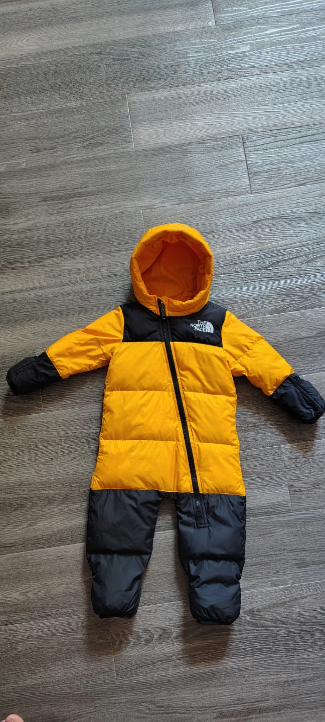 The North Face Down Snowsuit Bunting Yellow/Black