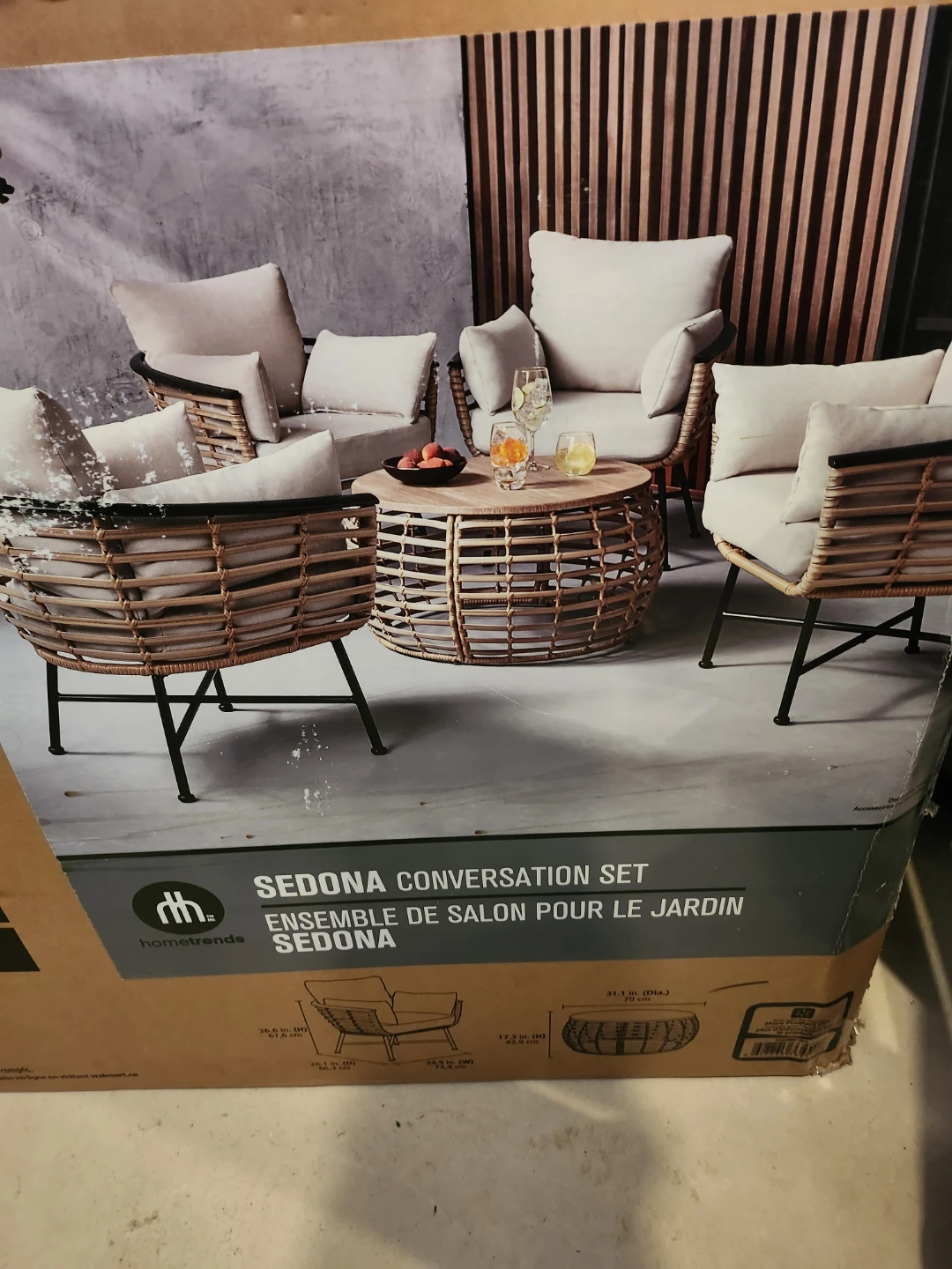 Hometrends Sedona Conversation Set