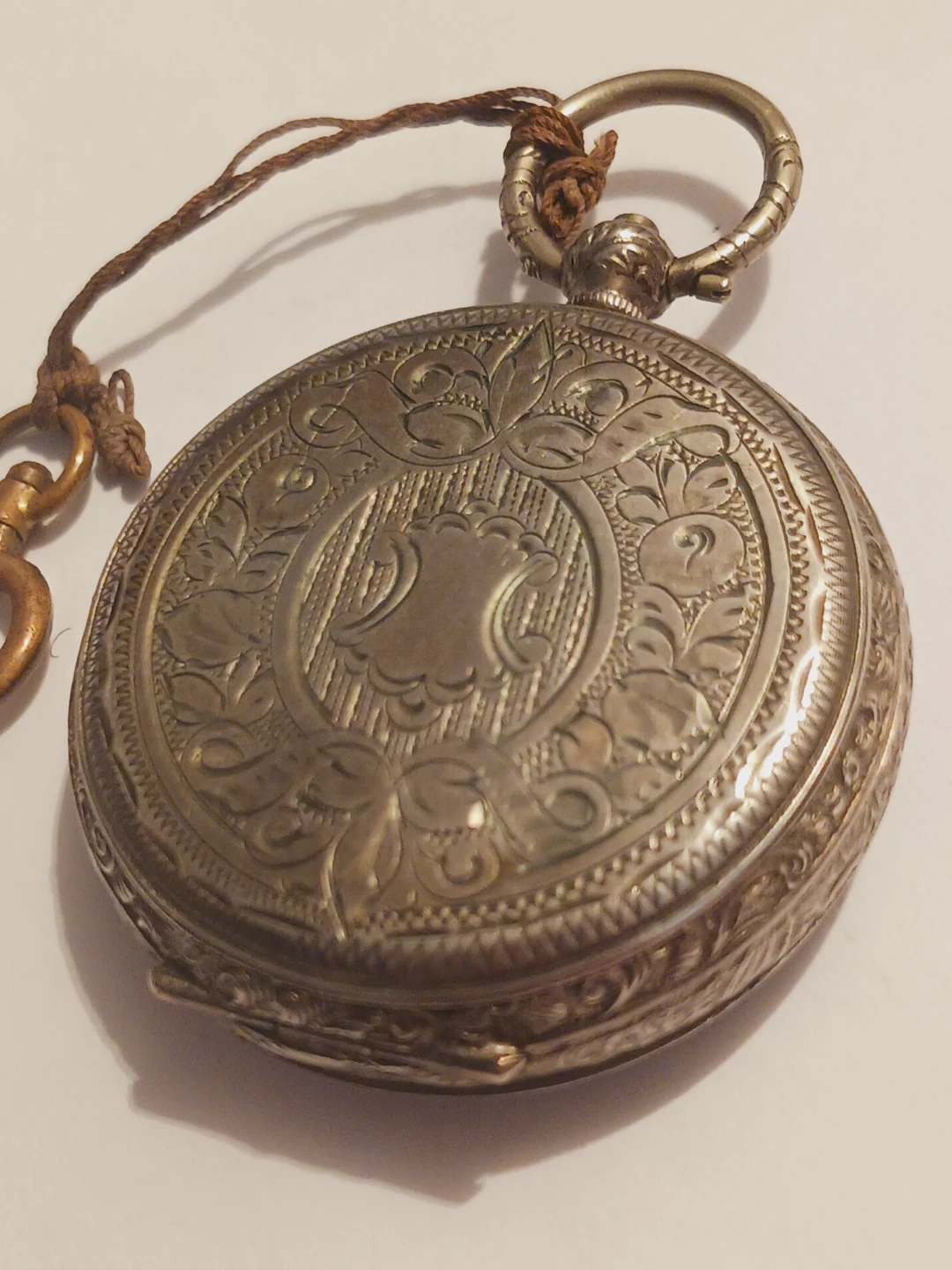 Antique Collectible 800 Silver Pocket Watch with a Key - photo 4