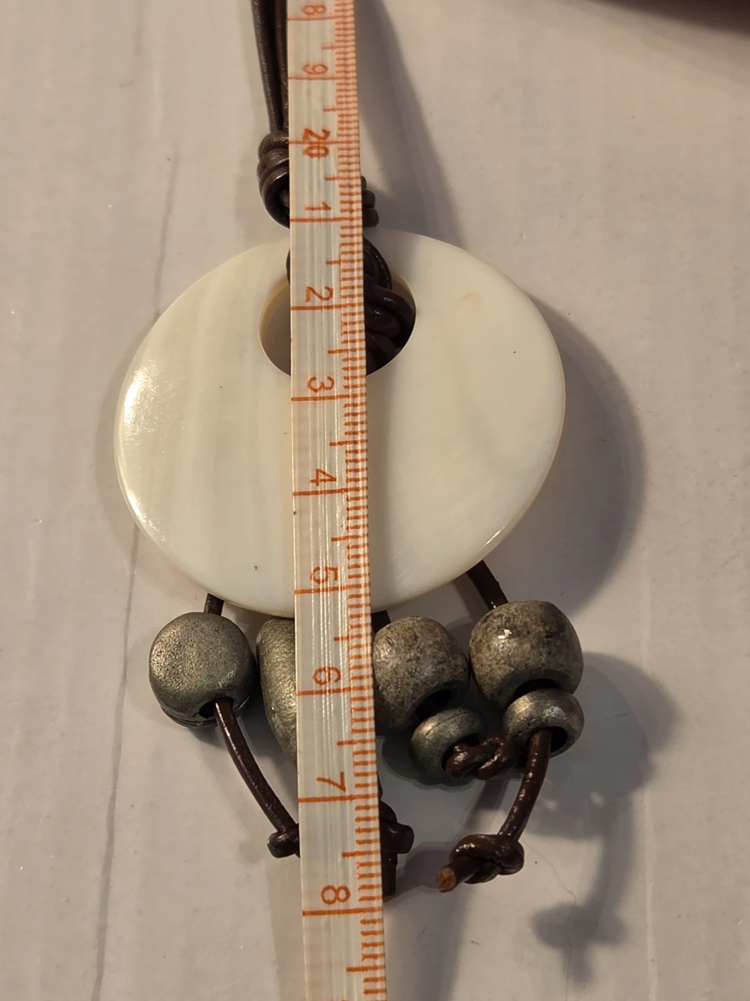 Boho Leather Necklace with Shell Pendant - photo 5