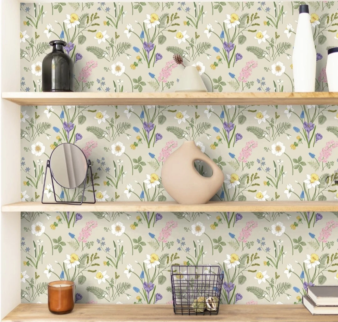 Colorful Wildflowers Botanical Peel & Stick Wallpaper 12"x118" - photo 2