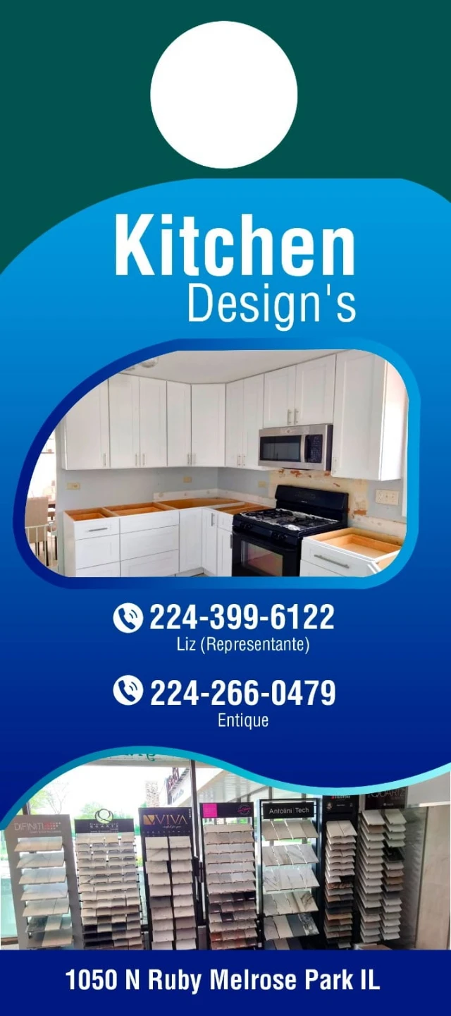Dark Navy Kitchen Cabinets with White Countertops