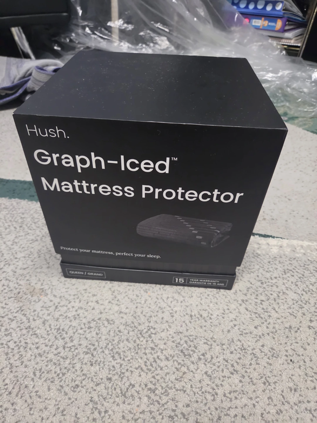 Hush Graph-Iced Mattress Protector - Queen/Grand