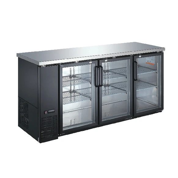 Omcan - 73" Triple Glass Door Back Bar Cooler - 50062