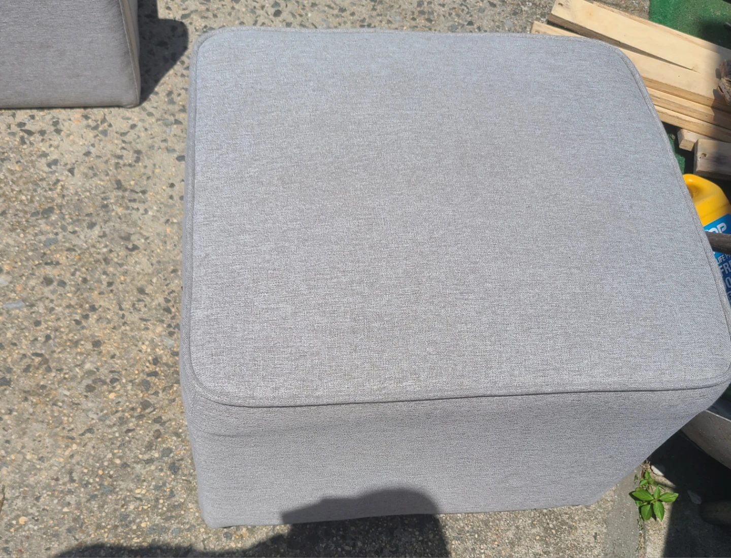 Gray Accent Chair with Ottoman - photo 4