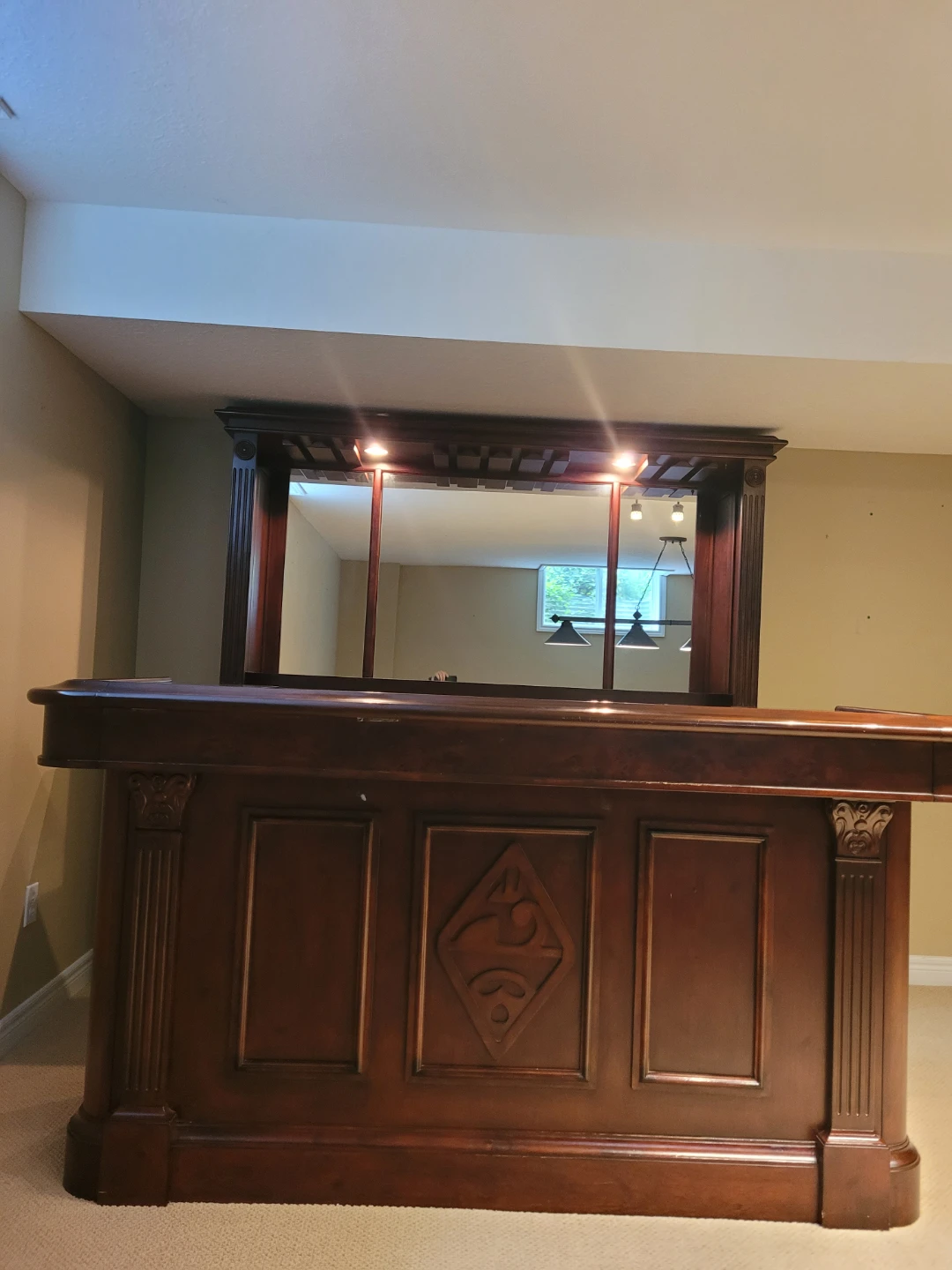 Wooden Bar with Mirror and Lights - photo 2