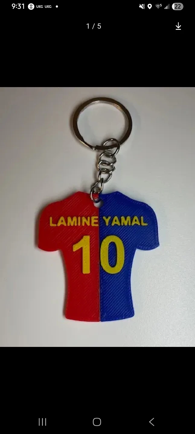 Lamine Yamal #10 Jersey Keychain