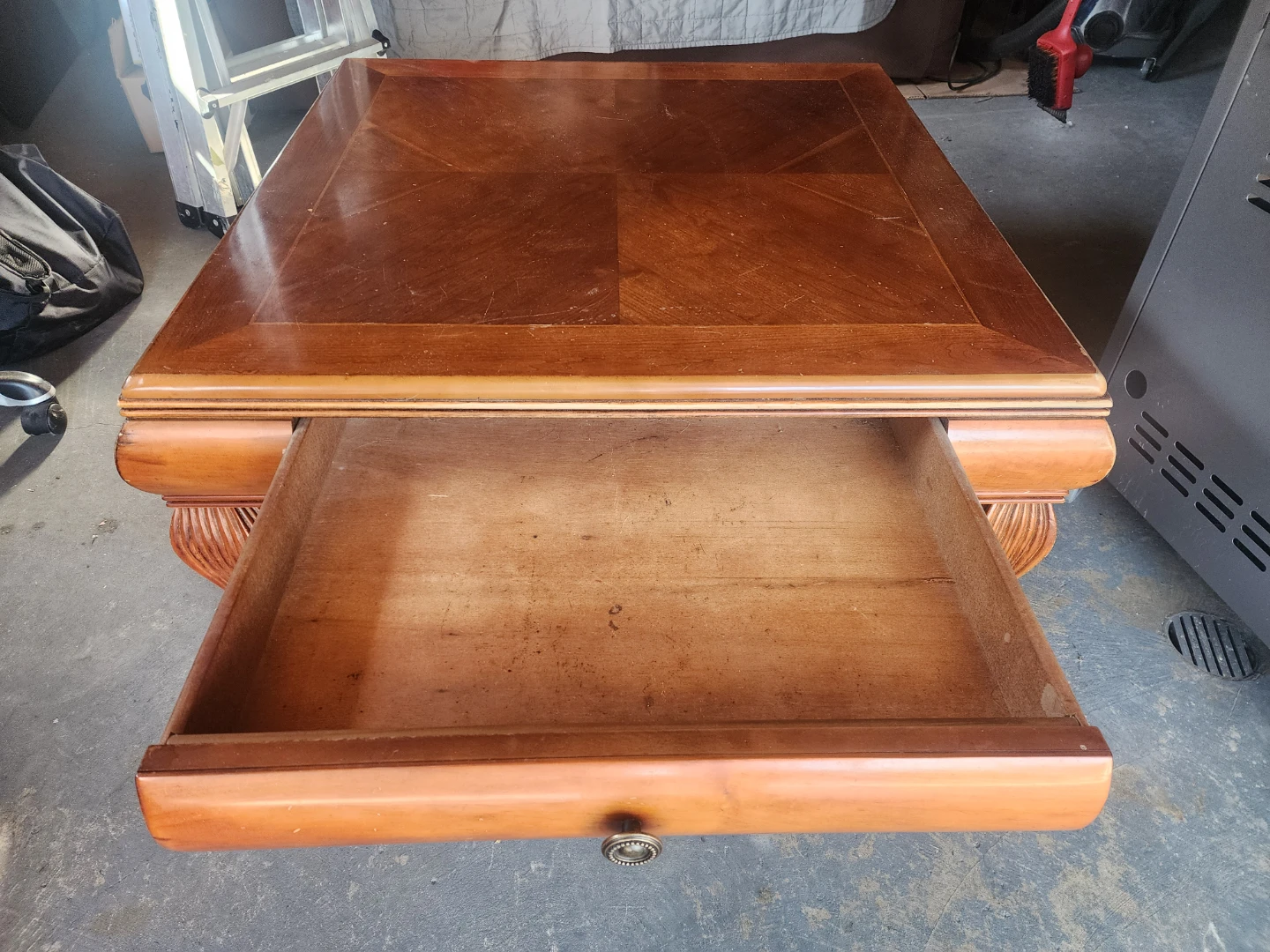 Wooden Coffee Table with Drawer - photo 4