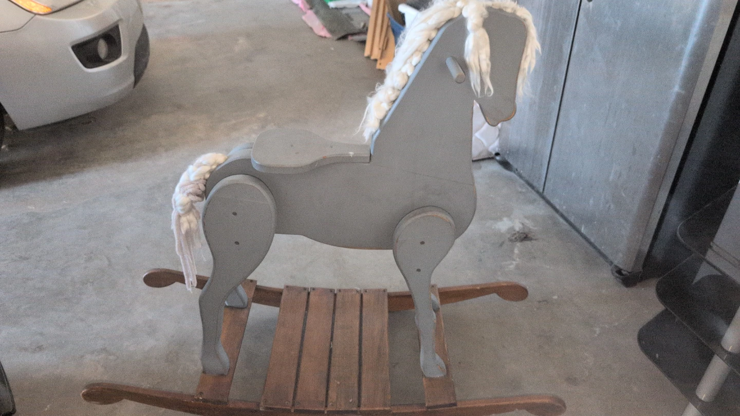 Antique Wooden Rocking Horse