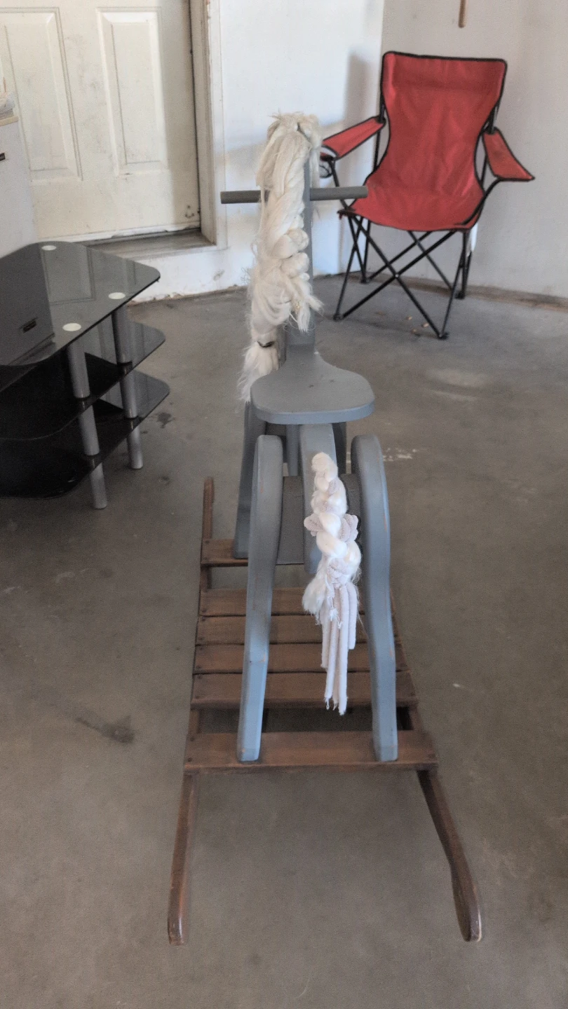 Antique Wooden Rocking Horse - photo 3