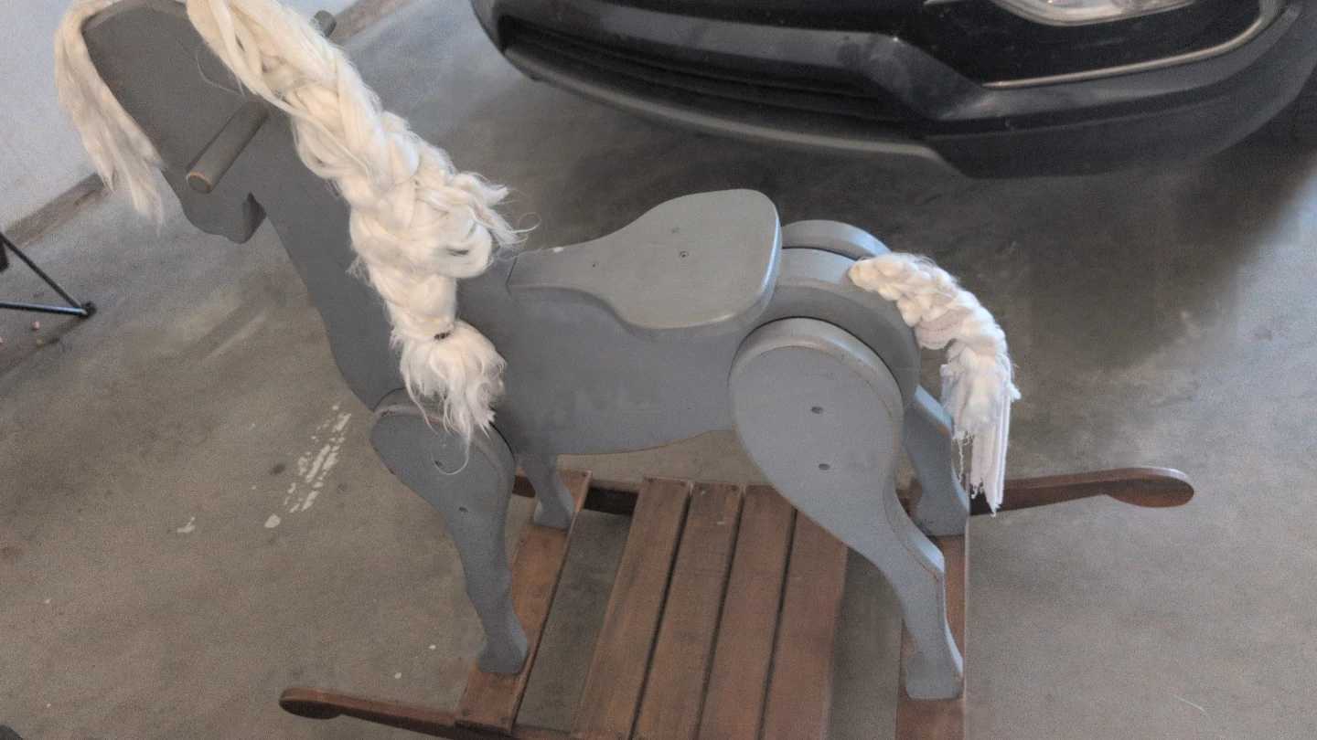 Antique Wooden Rocking Horse - photo 4