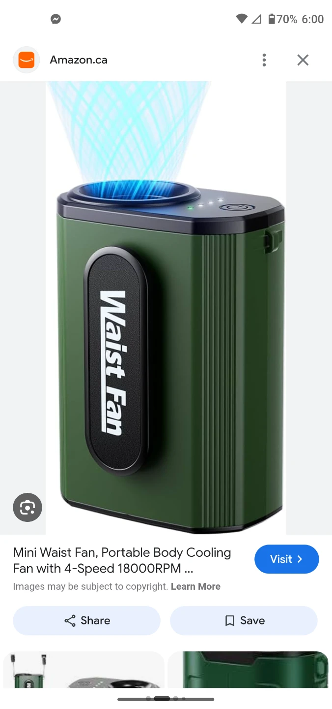 Waist Fan Mini Portable Cooling Fan
