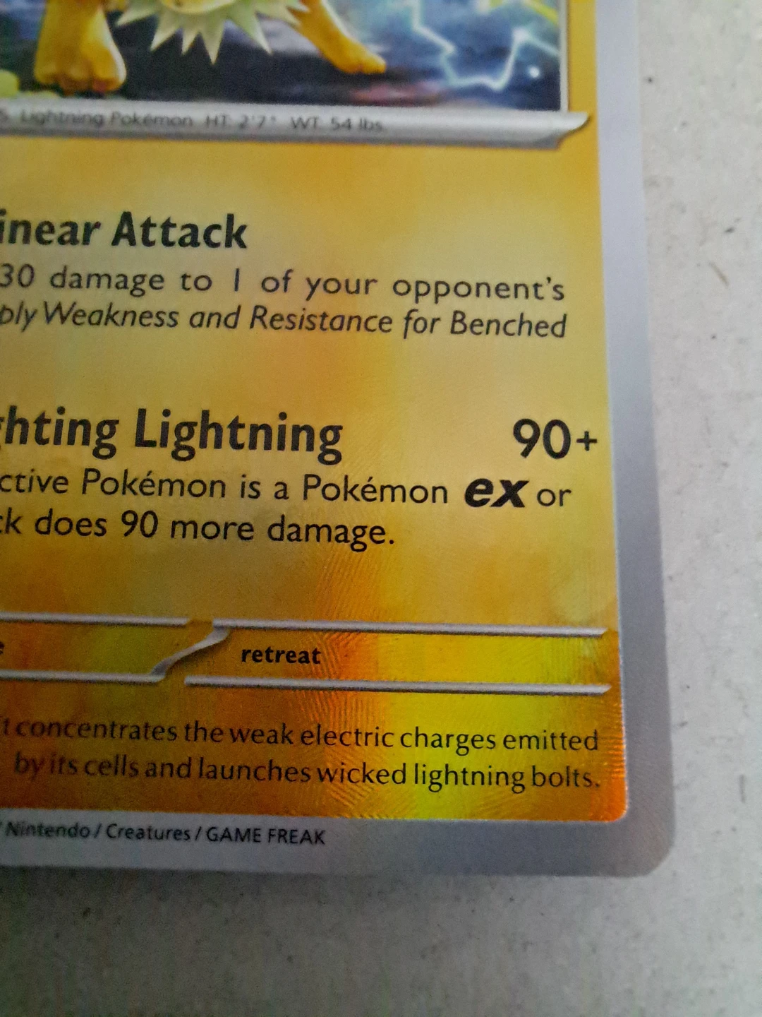 Jolteon Prismatic Evolution Masterball Pattern Pokemon single NM - photo 3