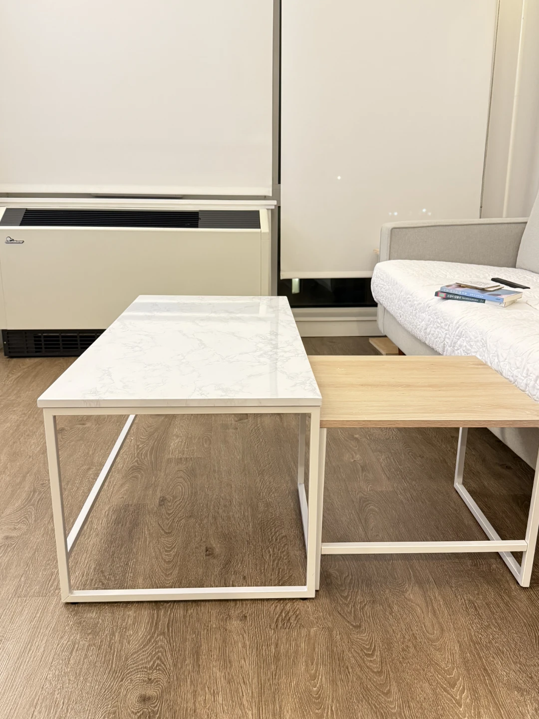 Nesting Coffee Tables - White Marble Top - photo 2