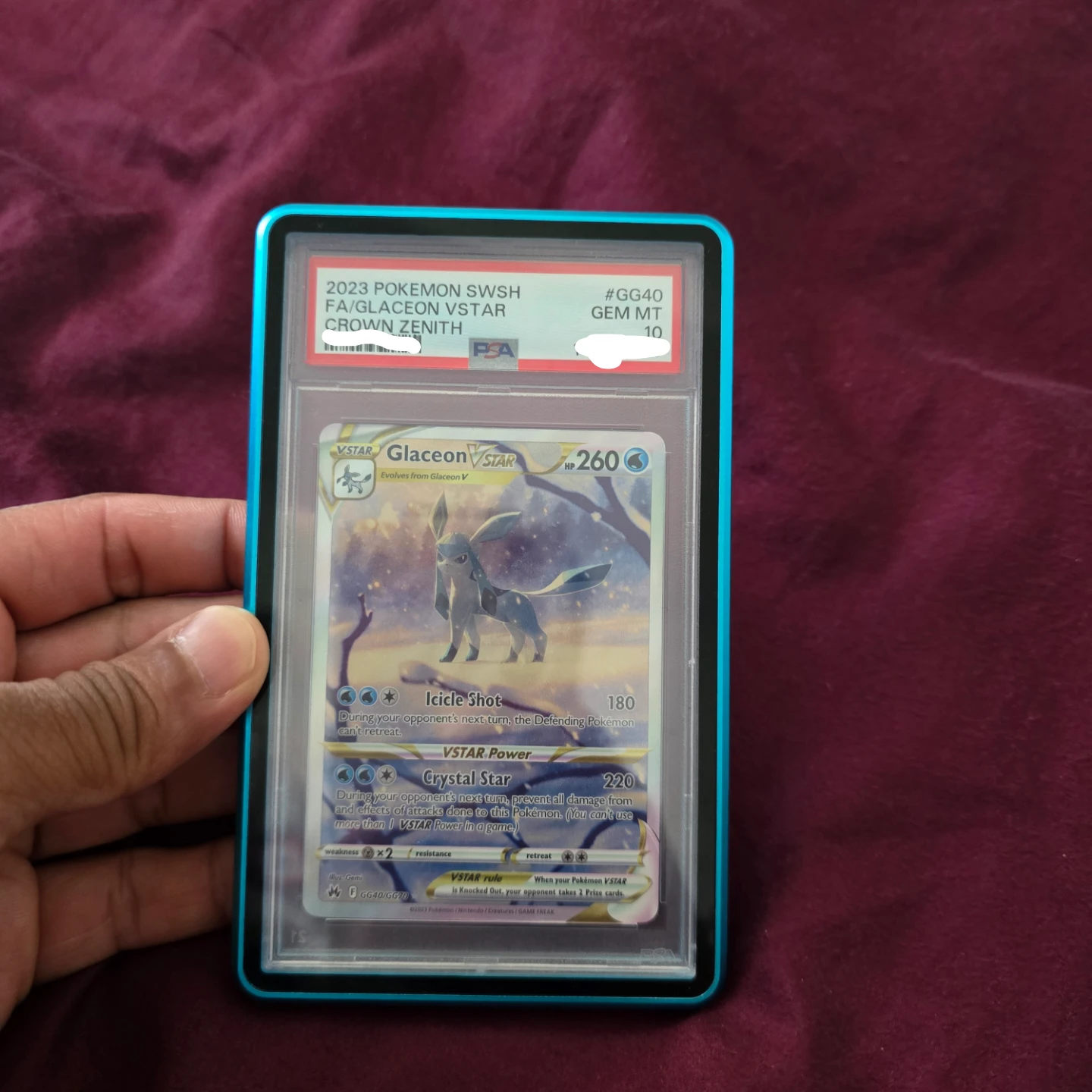 2023 Pokemon SWSH FA Glaceon VSTAR Crown Zenith Graded PSA 10