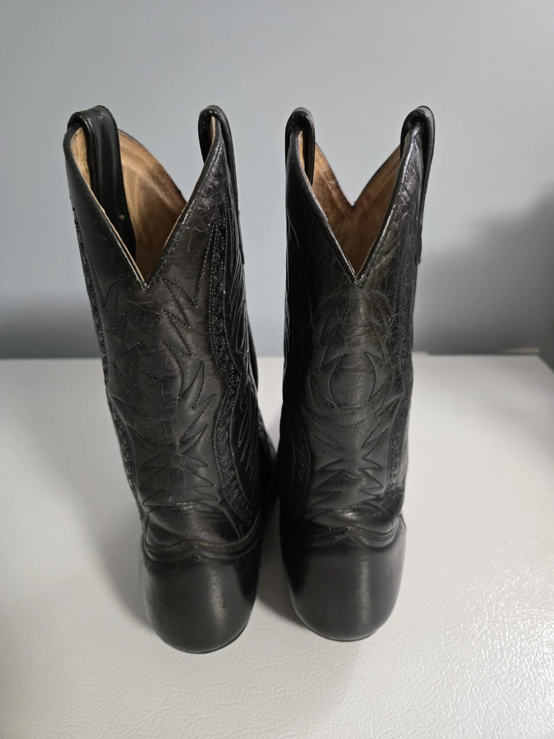 Woman's Black Leather Cowboy Boots - photo 3