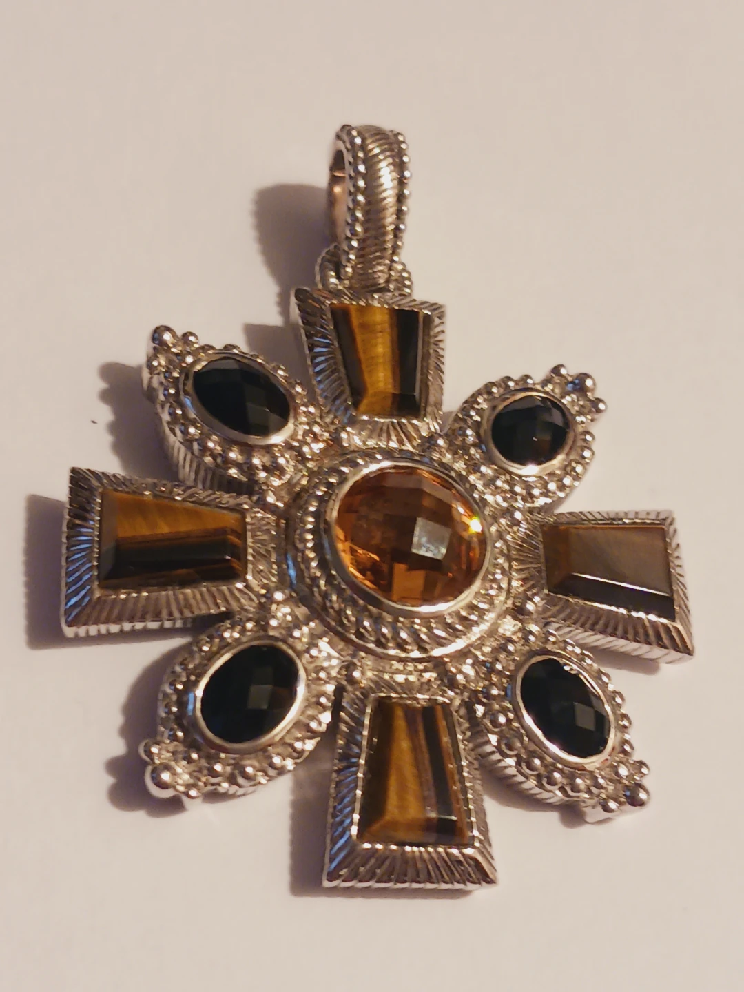 NEW !! AUTHENTIC SIGNED JUDITH RIPKA 925 STERLING MALTESE CROSS - photo 2