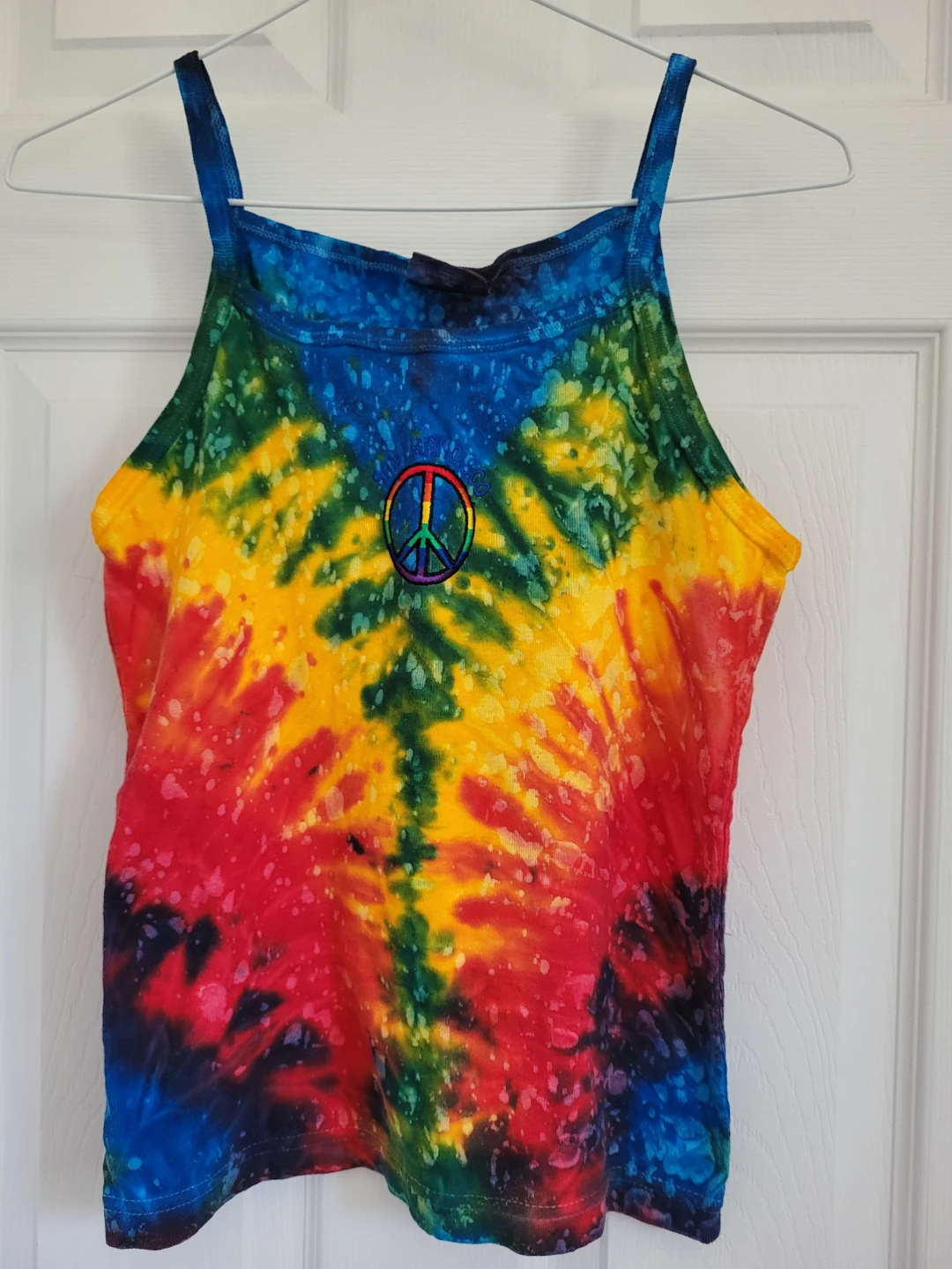 Tie-Dye Peace Sign Tank Top