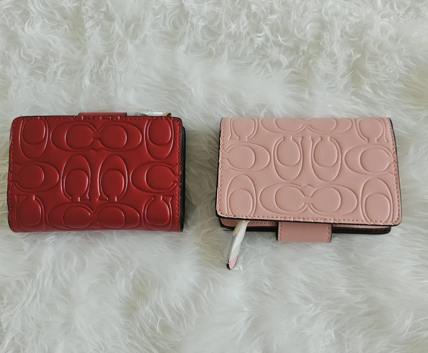 Coach Pink & Red Signature Logo Wallets - photo 2