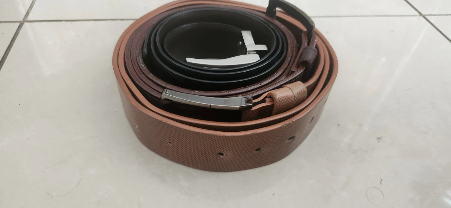 Brown/black/dark brown Leather Belts - 3 Pack - photo 2