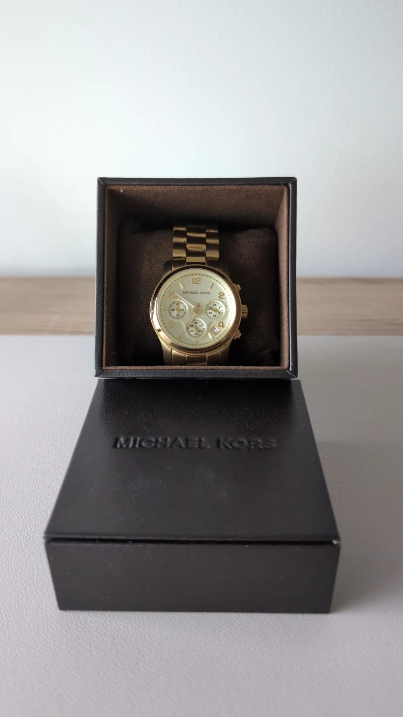 Michael Kors Gold tone Runway Chronograph Watch MK5055