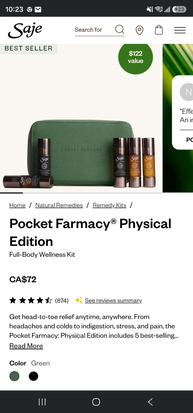 Saje Pocket Farmacy Physical Edition Wellness Kit