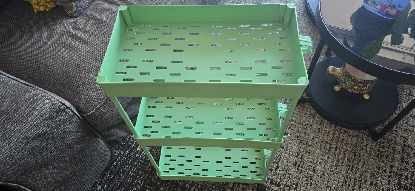 3-Tier Rolling Storage Cart - Green - photo 3