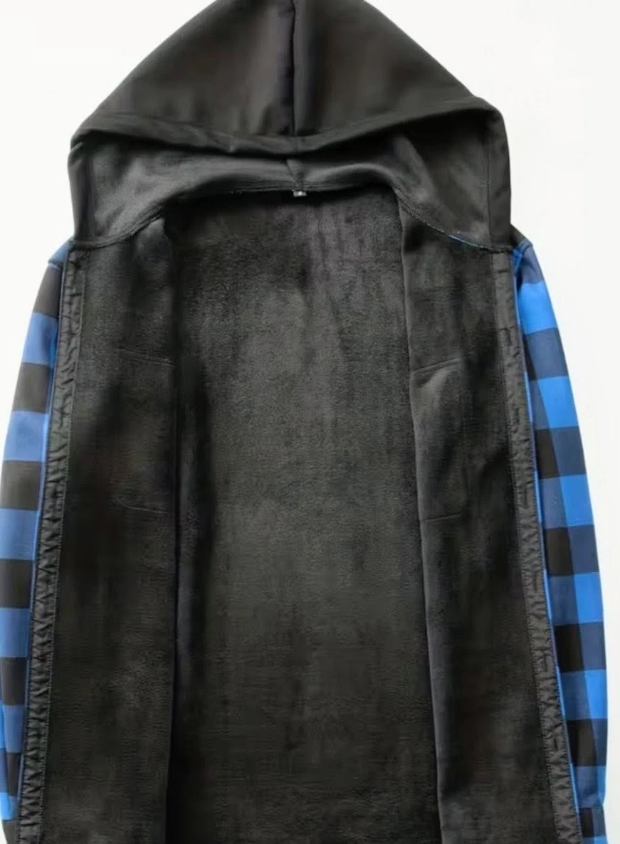Buffalo Blue Plaid Hooded Flannel Jacket - photo 2