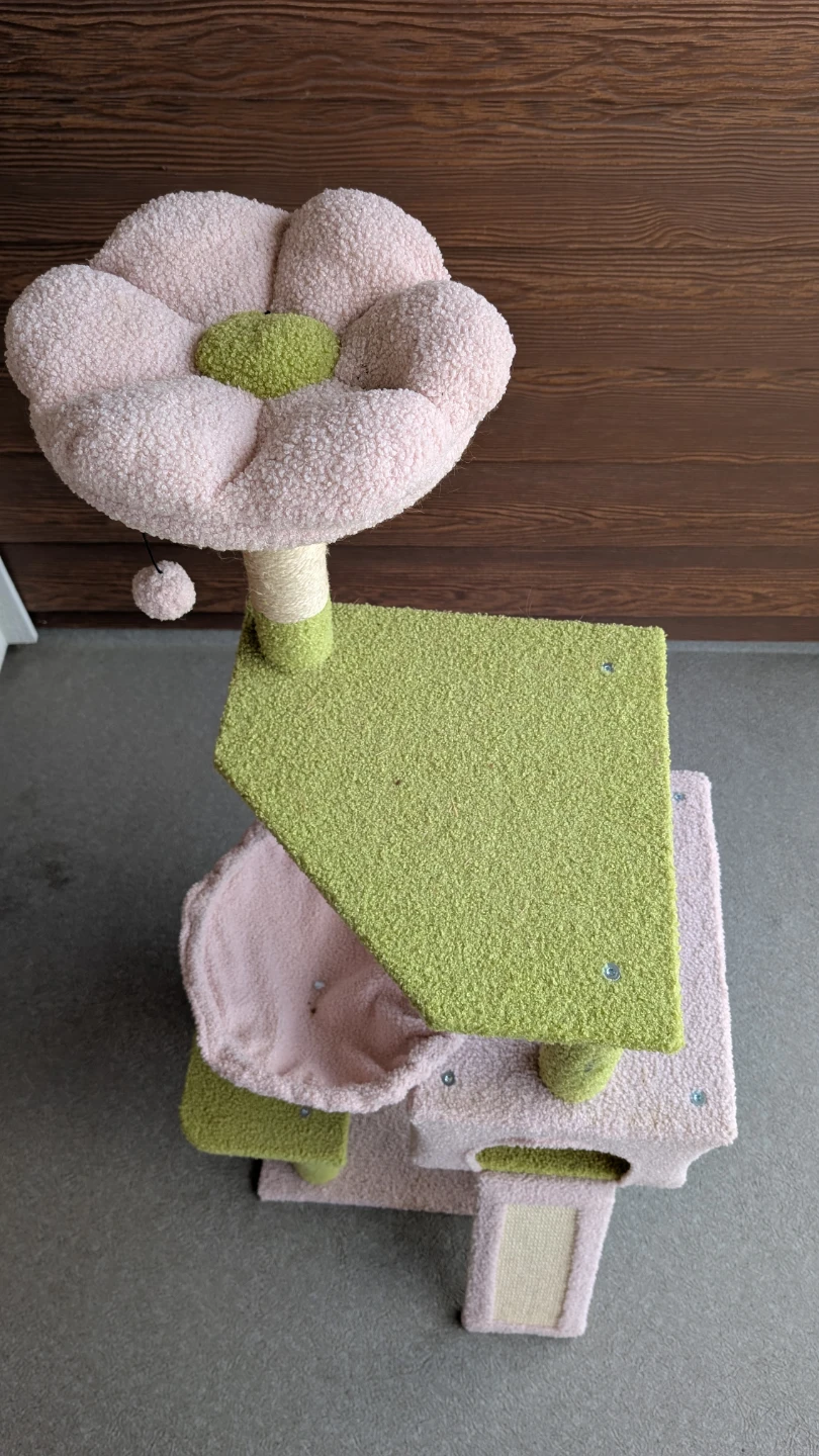 Modern Cat Tree with Condo, Hammock & Scratch Post