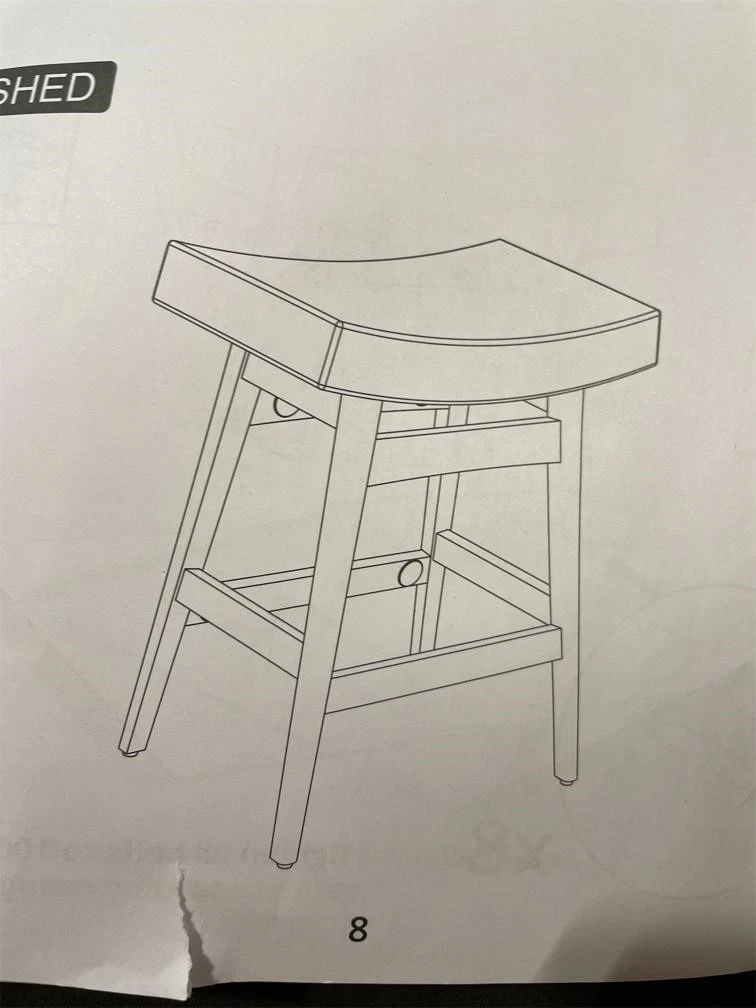 Cream Saddle Stool - photo 2