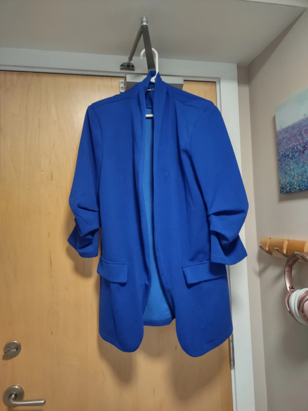 Royal Blue Open-Front Blazer - women's medium