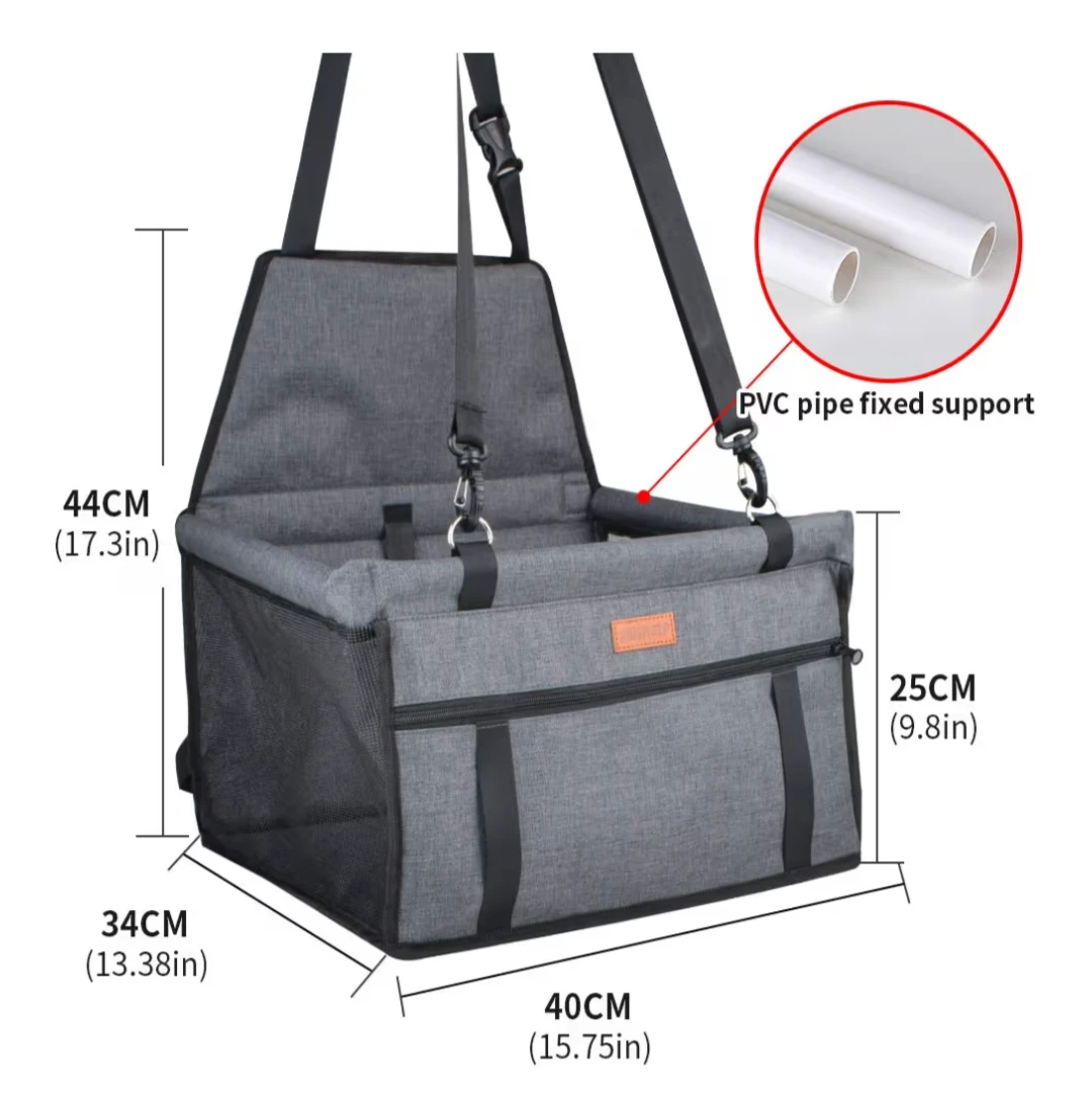 Grey Dog or cat Car Seat Booster - photo 2