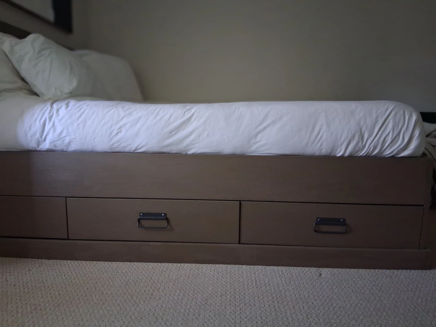 Brown Wooden Queen Size Bed Frame with Storage Drawers - photo 3