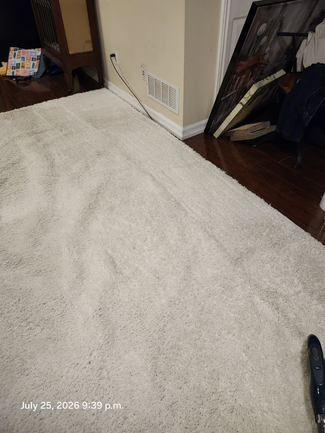 Ikea 8 x 10 Cream Shag Rug