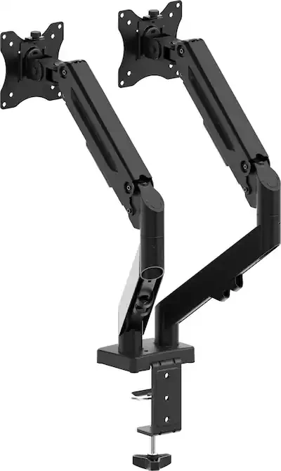 Black Dual Monitor Desk Mount