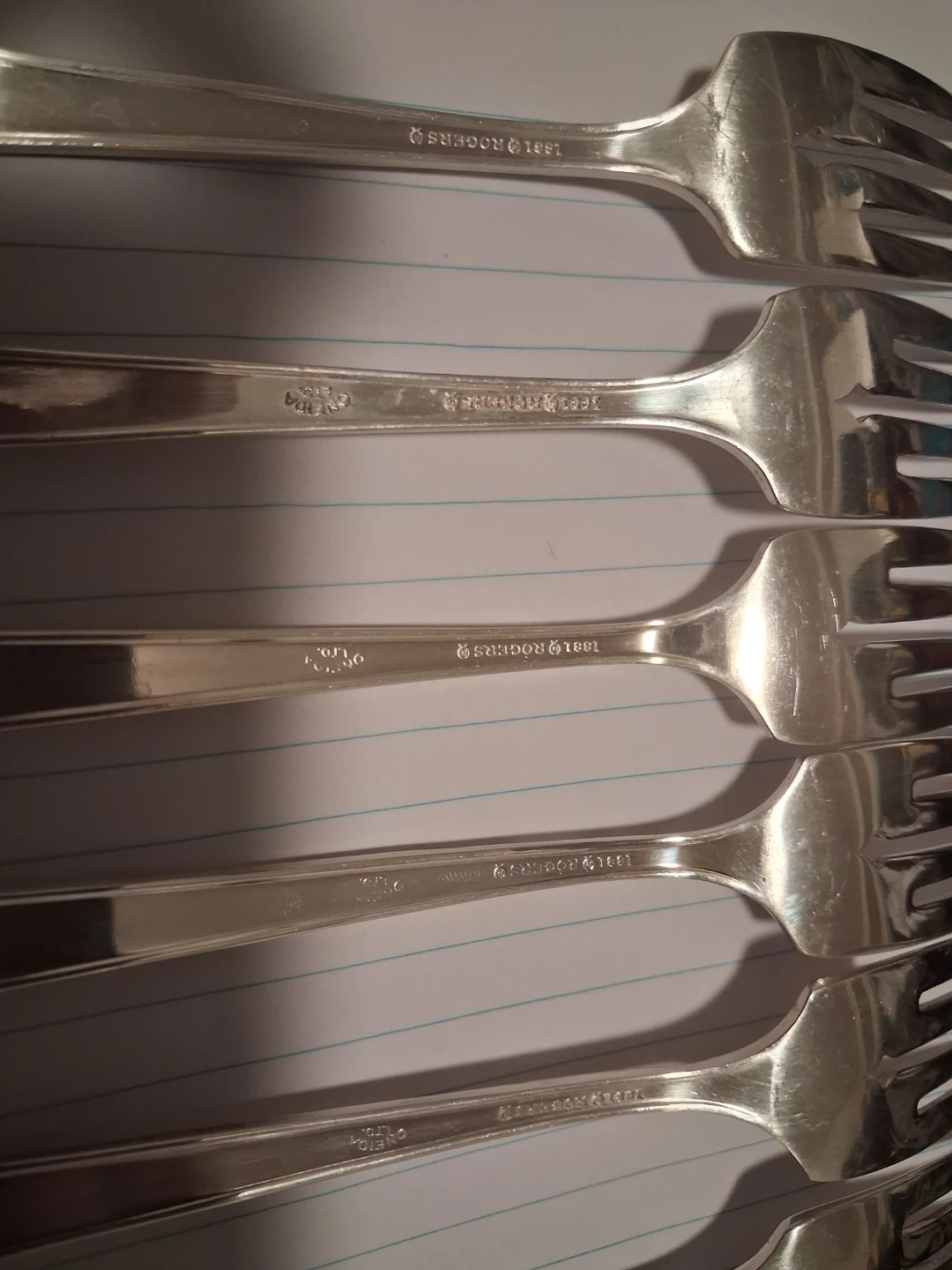Set of 8 Silver Plated Forks - Oneida - photo 3
