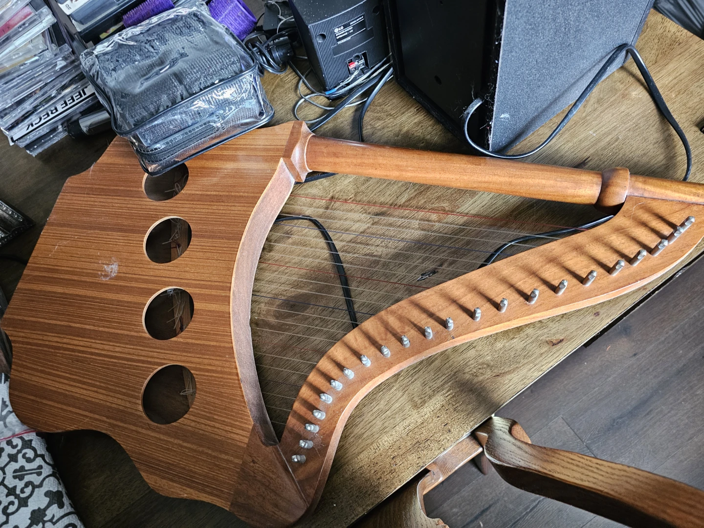 Wooden Lyre Harp