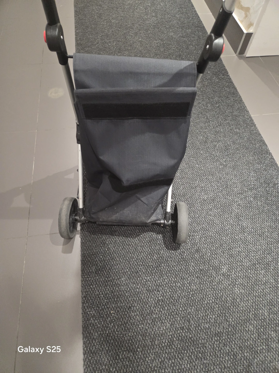 Black Shopping Trolley with Wheels