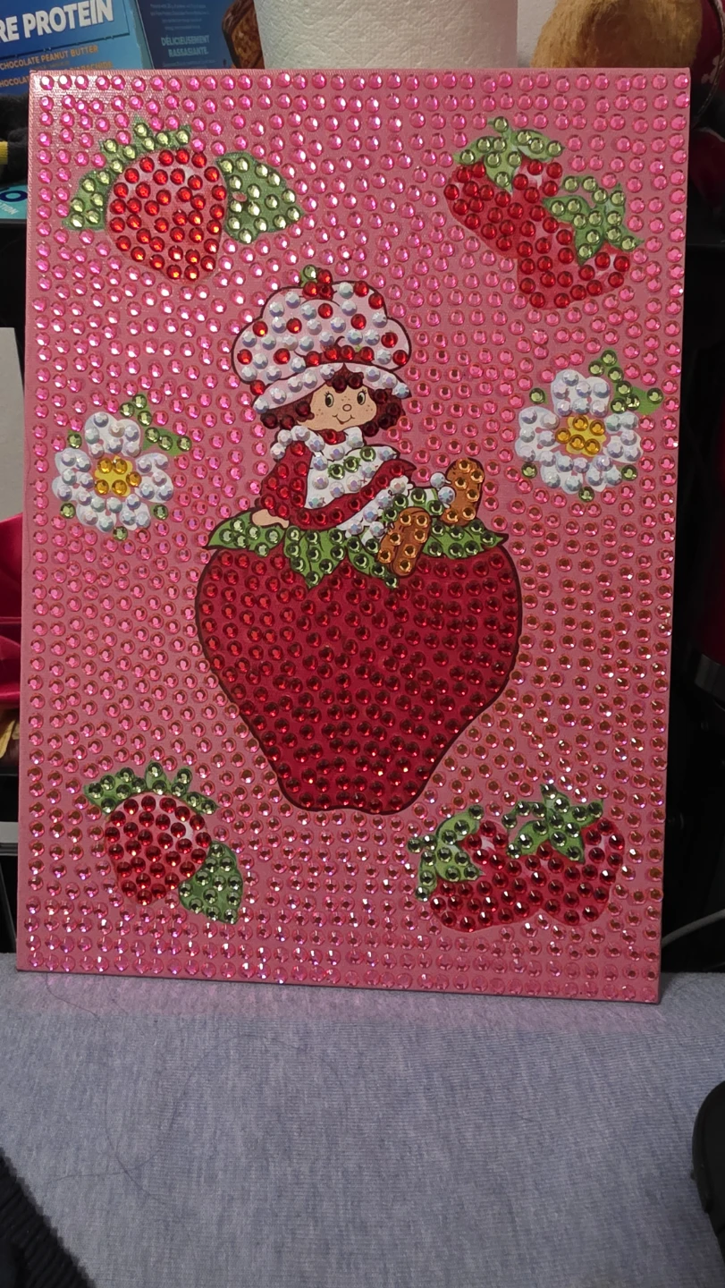 Strawberry Shortcake Rhinestone Art Canvas