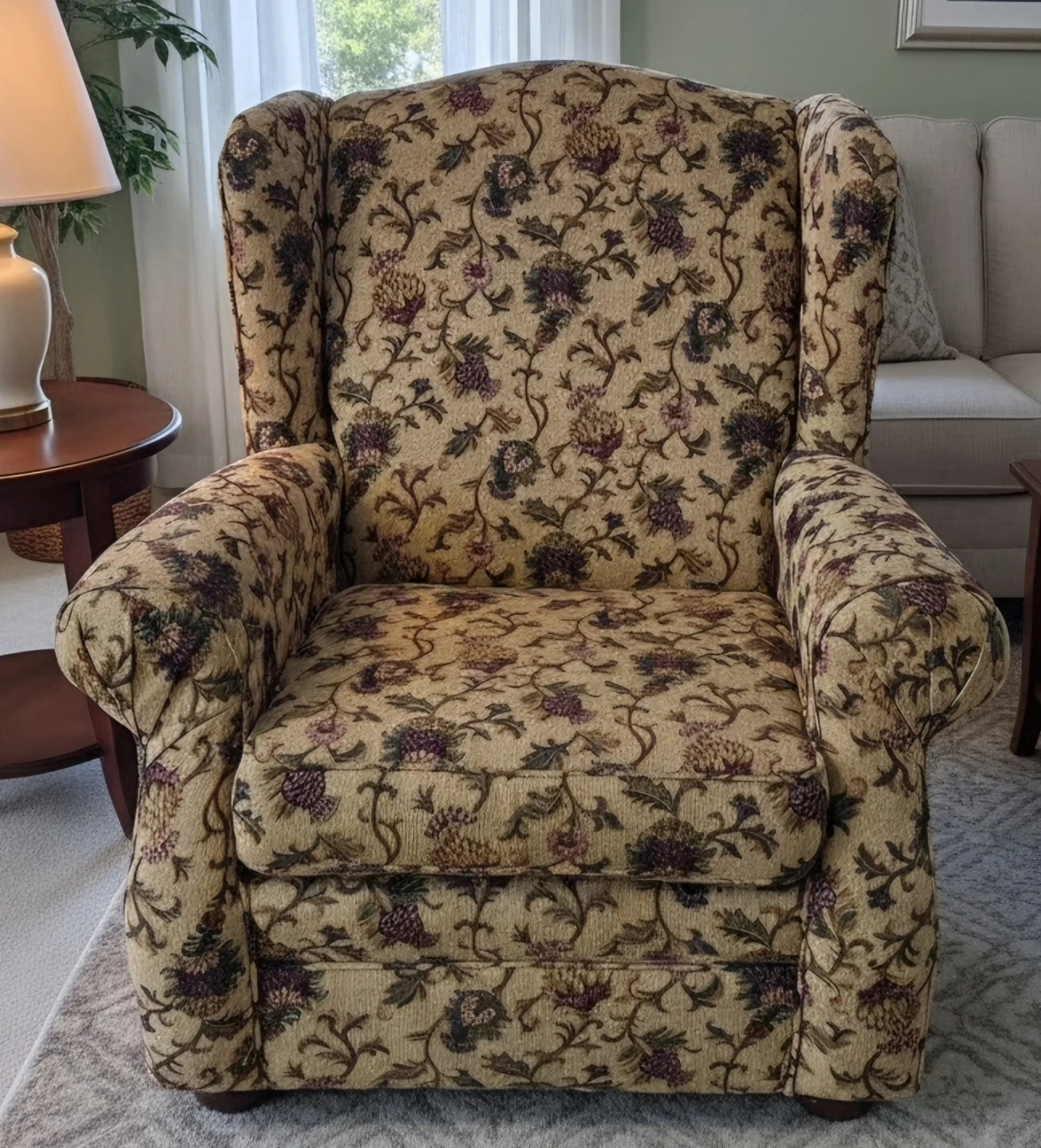Tuscan Style Wingback Chair