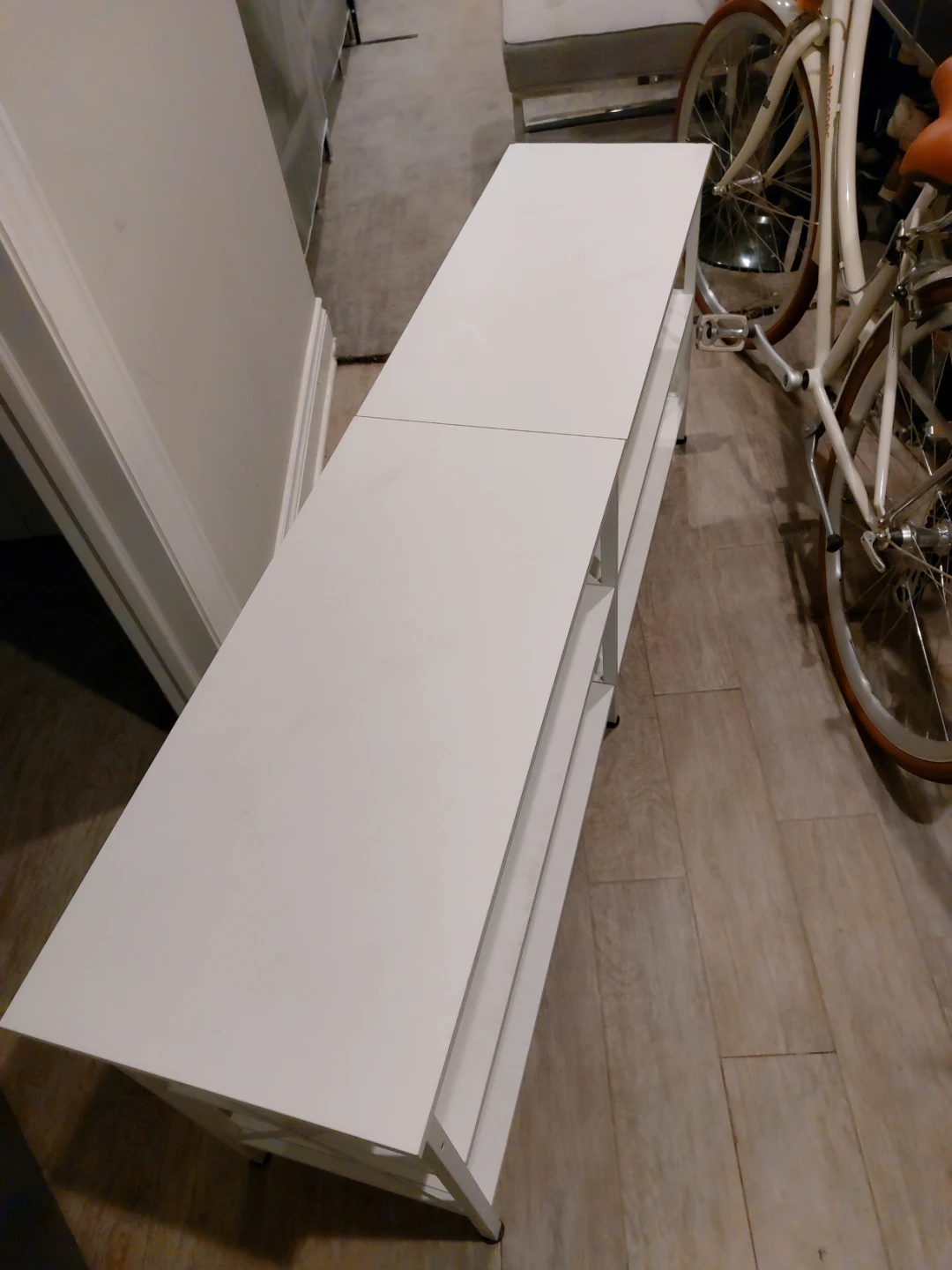 White 3-Tier Shelf Unit - photo 3