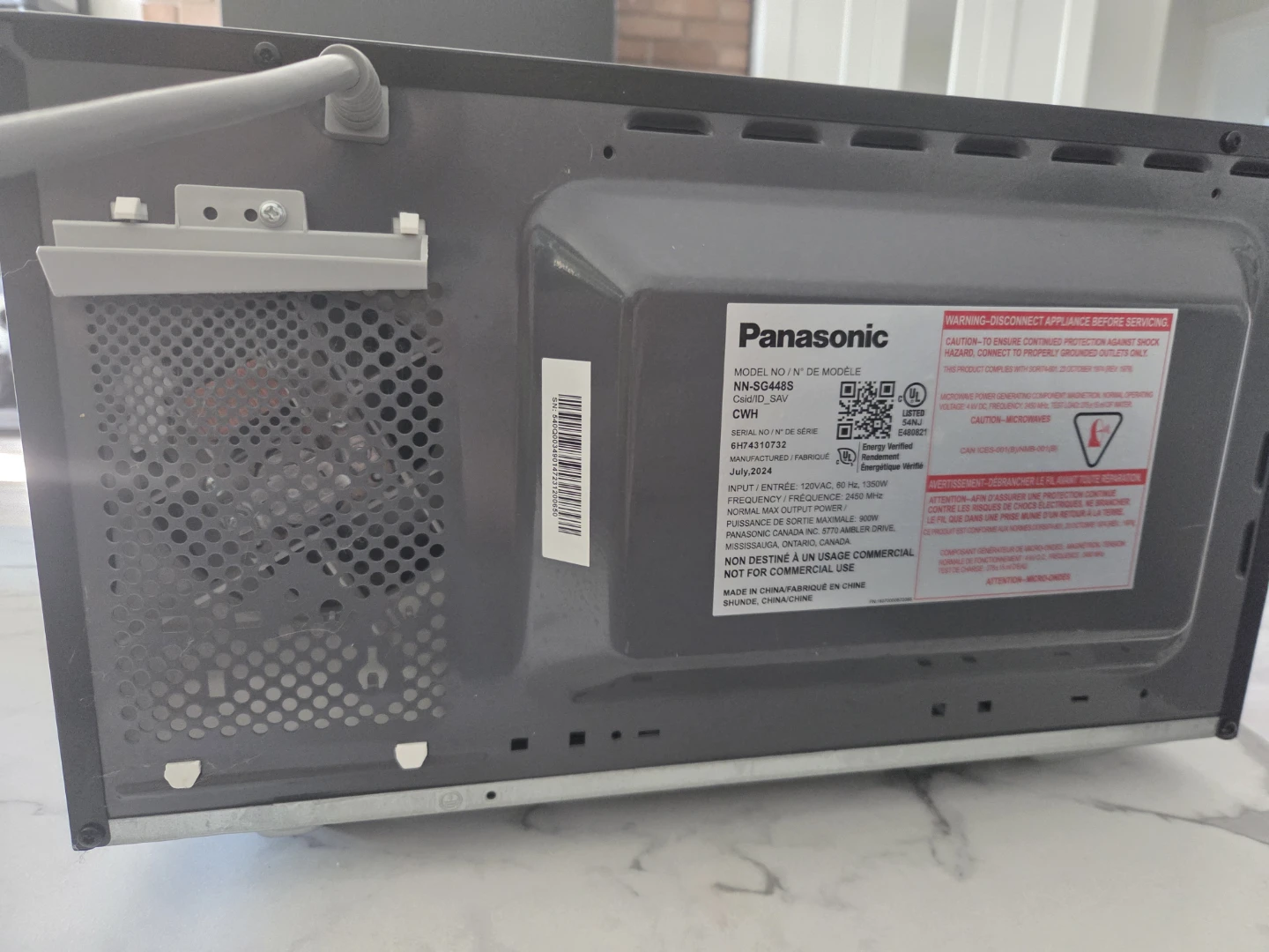 Panasonic NNSG448SC Compact 900 W High Power Microwave Oven, - photo 5