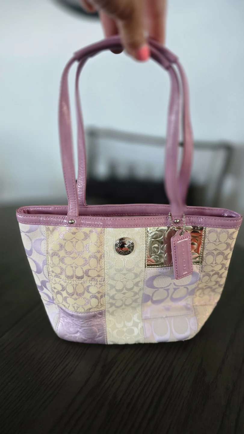 Coach Patchwork Tote Bag - Pink and Cream - photo 4