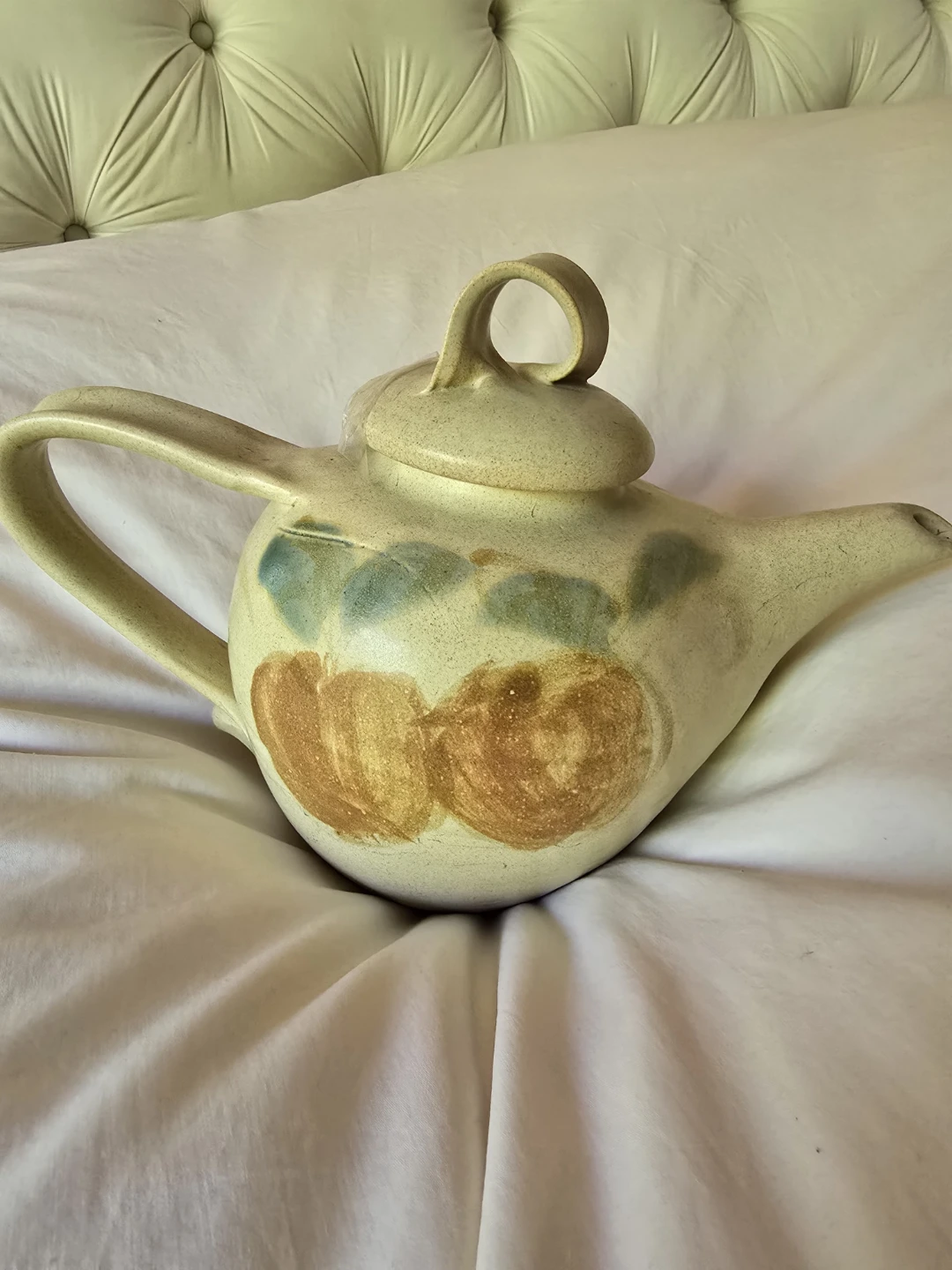 Vintage Flo Greig Artist Signed Large Teapot Pattison Apple 🍎 - photo 2
