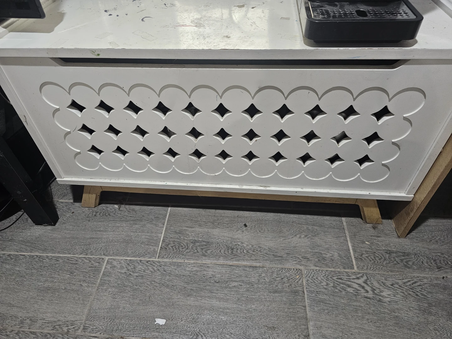Wood Youth Chest in White Natural Finish